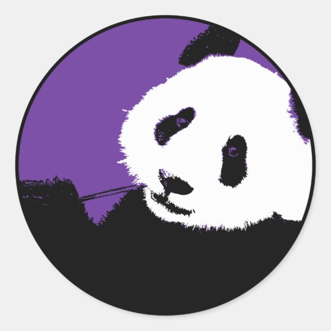 Adesivo Redondo panda. (Frente)