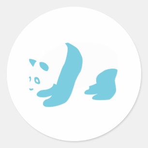 Adesivo Redondo Panda (Azul)