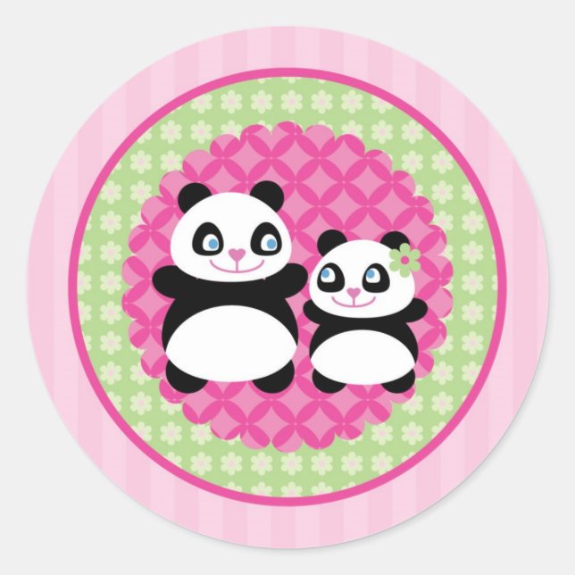 Adesivo Redondo Panda Bear Sticker (Frente)