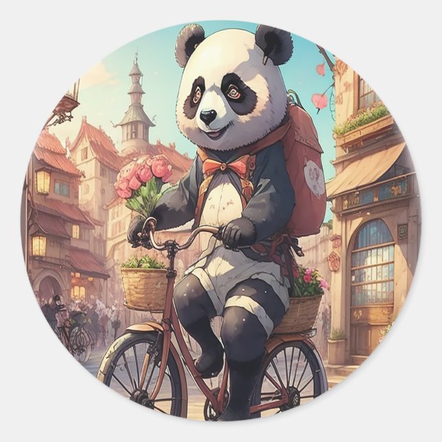 Adesivo Redondo Panda Bears (Frente)