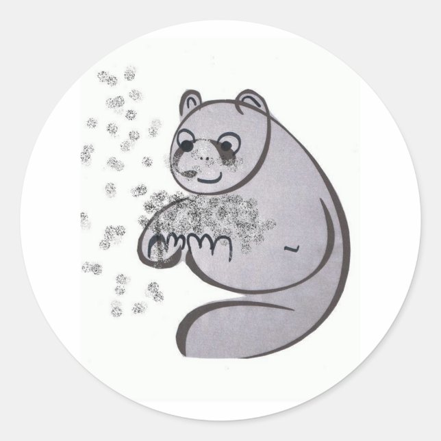 Adesivo Redondo Panda Bears (Frente)