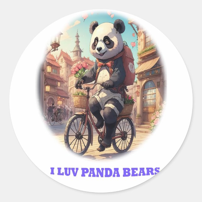Adesivo Redondo Panda Bears (Frente)