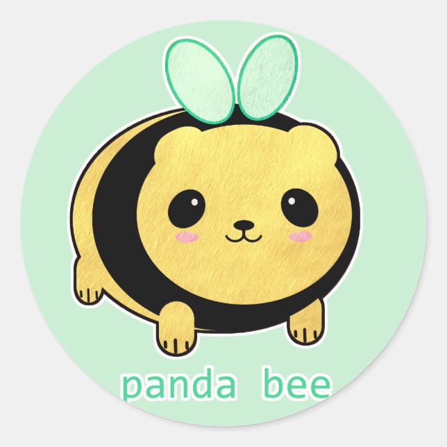 Adesivo Redondo Panda Bee (Frente)