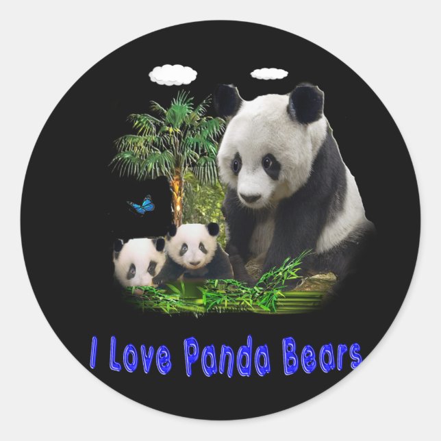 Adesivo Redondo panda beras (Frente)