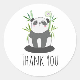 Adesivo Redondo Panda branca e negra em bambu