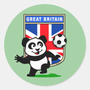Adesivo Redondo Panda BRITÂNICA do futebol