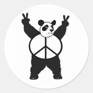 Adesivo Redondo Panda da paz