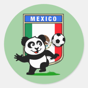 Adesivo Redondo Panda do futebol de México