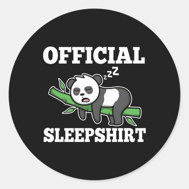 Adesivo Redondo Panda do Sono Oficial (Frente)