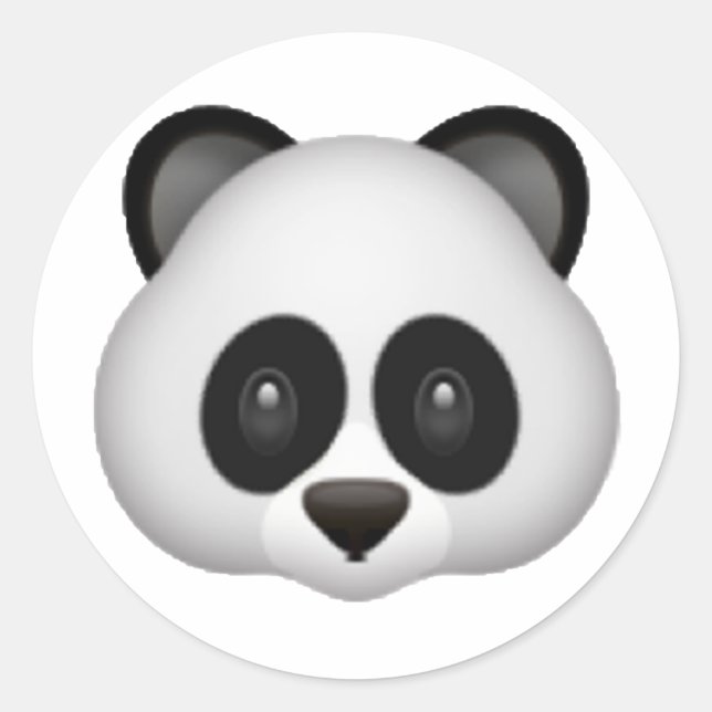 Adesivo Redondo Panda - Emoji (Frente)
