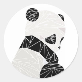 Adesivo Redondo Panda geométrica