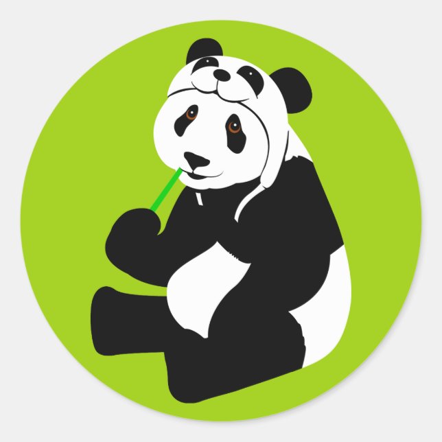 Adesivo Redondo Panda Hat (Frente)