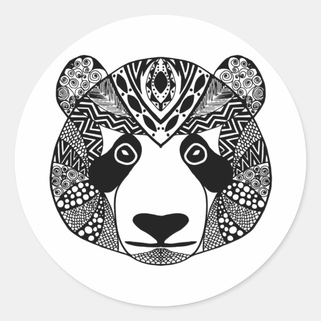 Adesivo Redondo Panda inspirada (Frente)