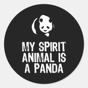 Adesivo Redondo Panda Lover O Meu Animal Espírito É Um Panda
