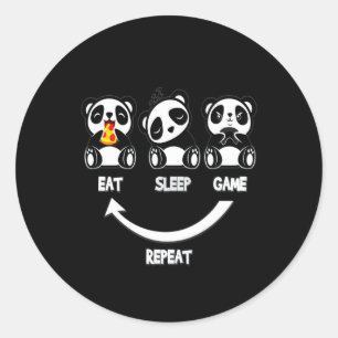 Adesivo Redondo Panda Manter Calma E Amor Panda