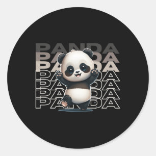 Adesivo Redondo Panda Motif - Panda Ultra Realista