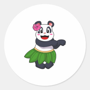 Adesivo Redondo Panda na dança do Balé