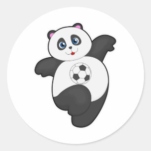 Adesivo Redondo Panda no Esporte do Futebol