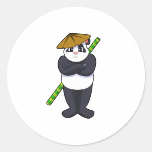 Adesivo Redondo Panda no Stick briga Artes Marciais.PNG