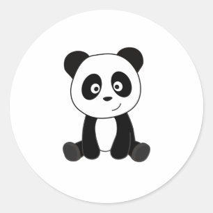 Adesivo Redondo Panda Panda Bear Bichinhos Cuecas Ursinho