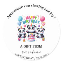 Panda para a Celebração de Aniversário