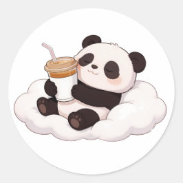 Adesivo Redondo panda,quente,curativo,lento, paz interior #012