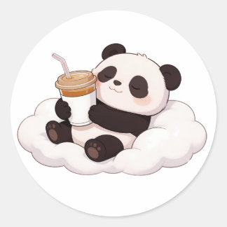 Adesivo Redondo panda,quente,curativo,lento, paz interior #012