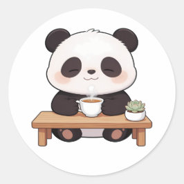 Adesivo Redondo panda,quente,curativo,lento, paz interior #014