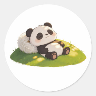 Adesivo Redondo panda,quente,curativo,lento, paz interior #015
