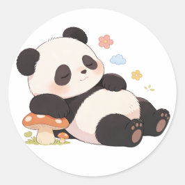 Adesivo Redondo panda,quente,curativo,lento, paz interior #017