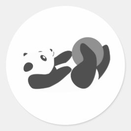 Adesivo Redondo Panda Reproduzindo (Preto)
