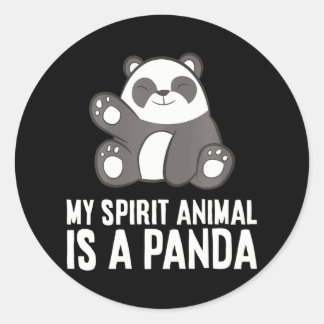 Adesivo Redondo Panda Spirit Animal Meu Espírito É Panda