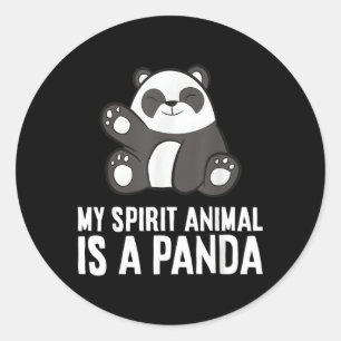 Adesivo Redondo Panda Spirit Animal Meu Espírito É Panda