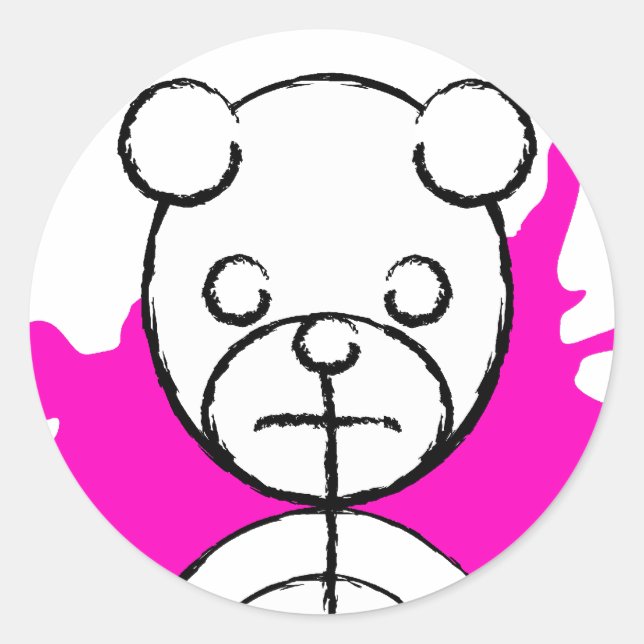 Adesivo Redondo panda splatz. (Frente)