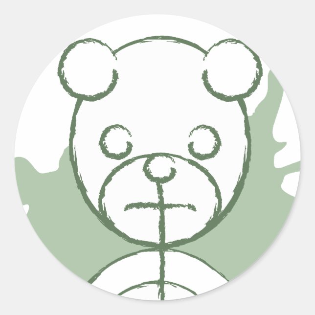 Adesivo Redondo panda splatz. (Frente)