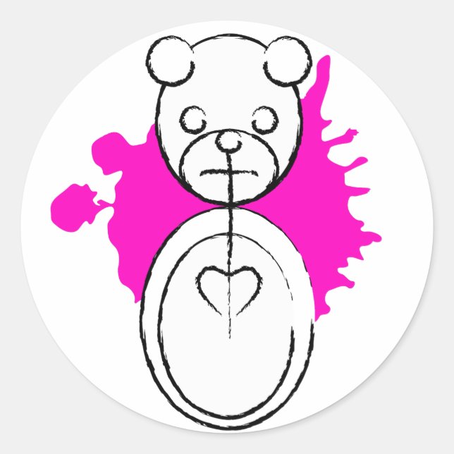 Adesivo Redondo panda splatz. (Frente)