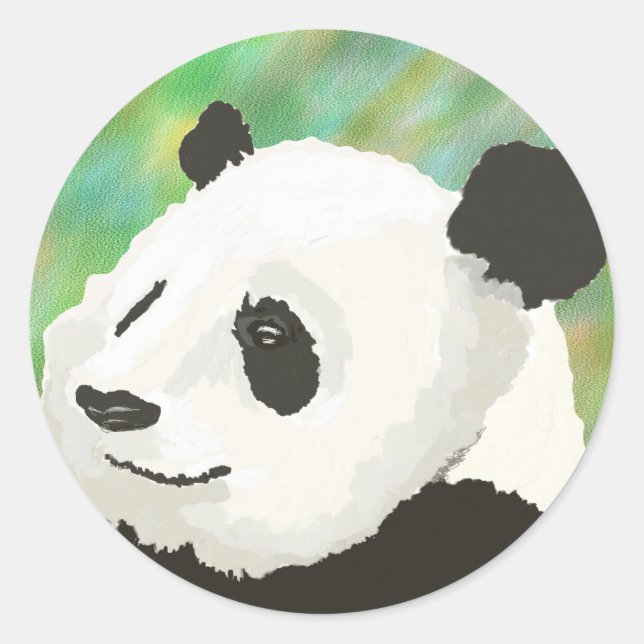 Adesivo Redondo Panda Sticker (Frente)