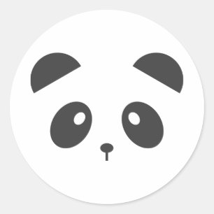 Adesivo Redondo Panda Stickers