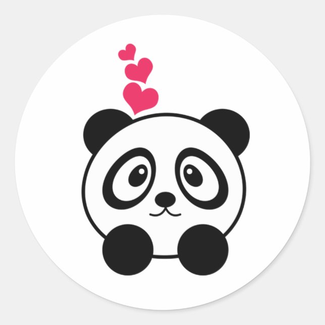 Adesivo Redondo Panda Stickers (Frente)