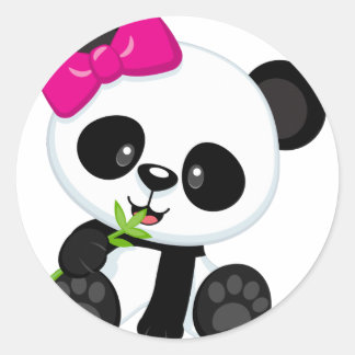 Adesivo Redondo Panda Stickers