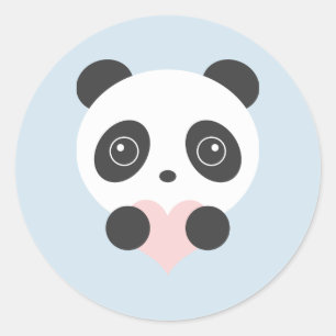 Adesivo Redondo Panda Stickers