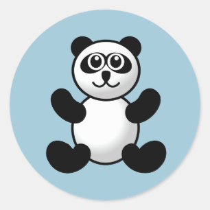 Adesivo Redondo Panda Stickers