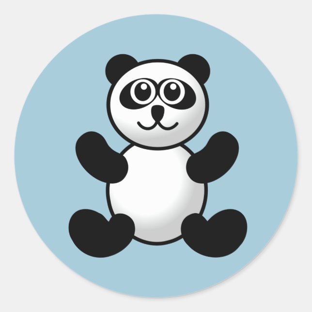 Adesivo Redondo Panda Stickers (Frente)