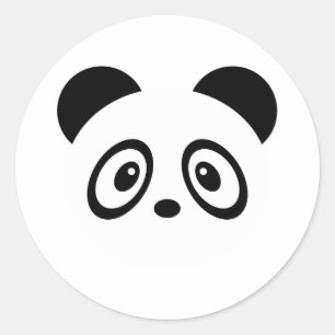 Adesivo Redondo Panda Stickers