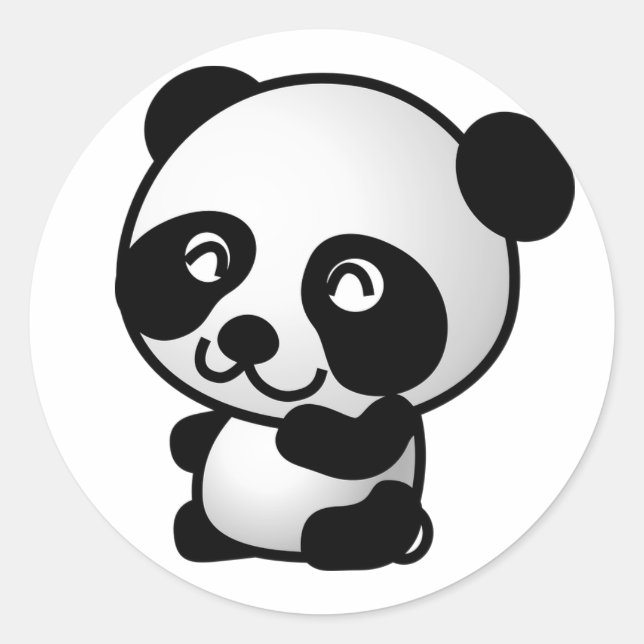 Adesivo Redondo Panda-Stickers (embalagem de 20 unidades) (Frente)
