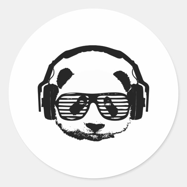 Adesivo Redondo Pandaz Na Casa Da (Frente)