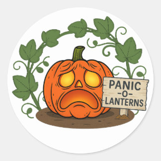 Adesivo Redondo Panic-O-Lantern Stickers