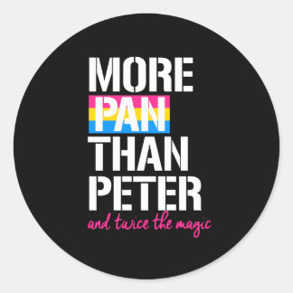 Adesivo Redondo Pansexualidade - Mais Pan do que Peter e duas veze