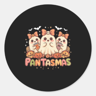 Adesivo Redondo Pantasmas Ghost Funny Soky Conchas Hallowe Mexican