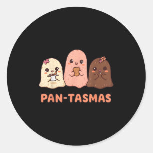 Adesivo Redondo Pantasmas Ghost Funny Soky Conchas Hallowe Mexican
